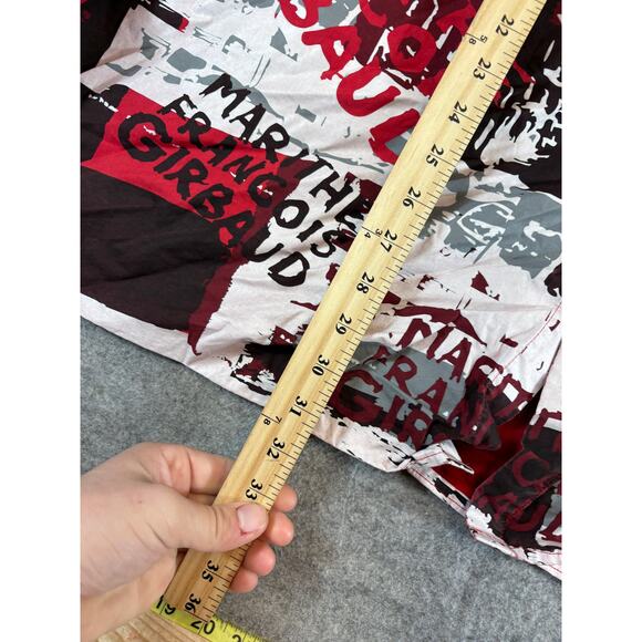 VINTAGE Le Jean De Marithe Francois Girbaud Shirt Mens 2XL Red Button Down Y2K - Picture 4 of 8